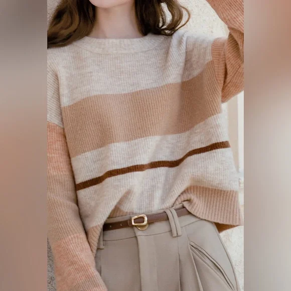 NEW! PETITE STUDIO Brianna Mohair Sweater (Camel)